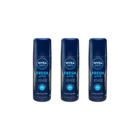 Desodorante Spray Nivea Masculino Fresh 90Ml-Kit C/3Un