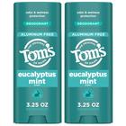 Desodorante Tom's of Maine, eucalipto, menta, sem alumínio, 95 mL, pacote com 2 unidades