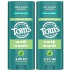 Desodorante Tom's of Maine North Woods 96 ml (pacote com 2) para mulheres e homens