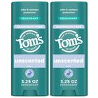 Desodorante Tom's of Maine, sem perfume, sem alumínio, 95 ml (pacote com 2)