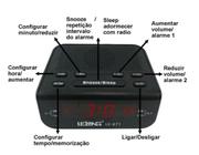 Despertador Digital Rádio Relógio de Mesa Rádio Am/fm 671 Nota Fiscal