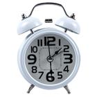 Despertador Relógio Analógico Retrô Vintage Campainha Sino Muito Alto Branco para Decoração