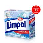 Detergente em tabletes para máquinas de lavar louças - Limpol - Contém 25 unidades de 20g cada