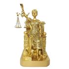 Deusa Da Justiça Sentada Thêmis Decorativa Resina Luxo
