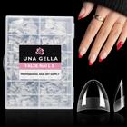 Dicas de unhas UNA GELLA Short Ammond Gel x Nail Tips Half Cover