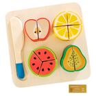 Didaticos Aprenda Brincando Frutas DM Toys Jogo de Encaixar Madeira Brinquedo Recreativo Pedagogico