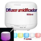 Difusor Aromatizador Elétrico Com Controle Led 7 Cores 500ml