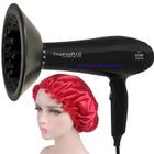 Difusor Definidor De Cachos Bico Para Secador Cabelos Gama Italy Eleganza Plus 2100w Touca Cetim Anti Frizz