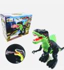 Dinossauro Brinquedo Anda Solta Fumaça Com Luz e Som. - DM TOYS