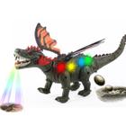 Dinossauro com Asas Anda Bota Ovo Som, Luz e Movimento Projetor de Imagem. - DM TOYS