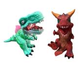 Dinossauro De Brinquedo Kit Coleção 2 Peças De Borracha Dino