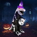 Dinossauro esqueleto iluminado inflável VIVOHOME 2,4 m de Halloween