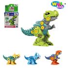 Dinossauro monta e desmonta didatico com acessorio play monte - WELLKIDS