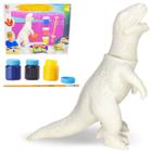 Dinossauro Para Colorir Brinquedo Com Tinta Guache Pintura