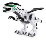 Dinossauro Robô com asas solta fumaça com luz e som branco - toys