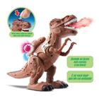 Dinossauro Solta Fumaça Emite Som E Luz Anda Sozinho - 665 bee toys