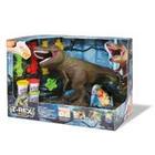 Dinossauro T-REX 35CM come faz caquinha-c/massinha-Divertoys