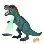 Dinossauro T Rex Bota Ovo Anda C/ Som E Projetor De Luz 40cm -Dm Toys