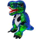 Dinossauro Tiranossauro Rex Lantejoulas 26cm - Pelúcia - Fofy Toys