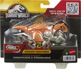 Dinossauro Transformável - Carnotauro e Estegossauro - Jurassic World - Mattel