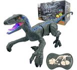 Dinossauro Velociraptor Controle Remoto Luz Som