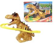Dinossauros Com Som E Luz Túnel Escorregador Dino - Marrom - Toy King