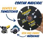 Disco Cortar Madeira 110mm Tungstenio Esmerilhadeira e Serra Marmore - Tubarão