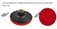 Disco De Borracha Para Lixadeira 4" 100mm Com tiras autocolantes Adaptador - VILA