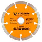 Disco de corte diamantado segmentado volzer 110mm x 7mm x 20mm unitário