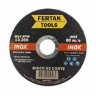 Disco de Corte Inox Reforçado 4.1/2 - 115 x 1,0 mm Pacote com 10 Peças Fertak