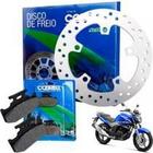 Disco de freio traseiro yamaha fazer 250 + pastilha de freio cobreq