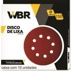 Disco De Lixa 180mm Grão 150 Lixadeira com 10pçs - WBR