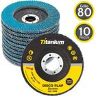 Disco De Lixa Flap 4.1/2 Para Lixadeira Kit C/10 Pçs Unic U - Titanium