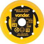 Disco diamantado 110mm turbo furo 20mm v4 - Vonder