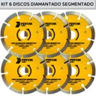 Disco Diamantado Segmentado 4'' Fertak Tools Kit Com 6un Disco de Corte Para Concreto, Tijolo, Telha, Alvenaria Para Serra Mármore Makita.