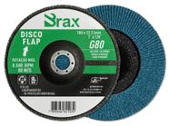 Disco Flap de Zircônio de 7" X 7/8" 180x22,23mm Grão 80 - Brax - Galzer