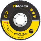 Disco Flap Zorcônio Aço Inox 4 1/2" Grão 60 05793 - Titanium