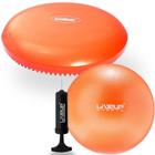 Disco Inflavel Equilibrio + 1 Overball para Pilates 25cm Alaranjanda Liveup Sports