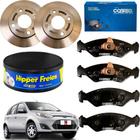 Discos Hipper Freios E Pastilhas Cobreq Ford Fiesta 1.0 8v 2000 2001 2002 2003 2004 2005 2006 2007 2008 2009.... - Hipper Freios + Cobreq