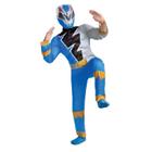 Disfarce de disfarce azul Power Ranger Dino Fury para crianças pequenas