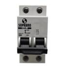 Disjuntor bi Bipolar 10a Curva C mini Din 3ka Soprano