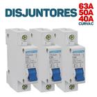 Disjuntor Elétrico Din Biporlar 40a 50a 63a Tr3ka Curva C