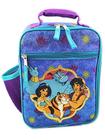 Disney Aladdin Princess Jasmine Girls Boys Soft Insulated School Lunch Box (One Size, Purple/Blue)