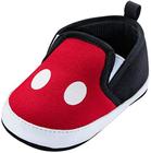 Disney Mickey Mouse Sapatos Infantis Vermelhos e Pretos - Tamanho 9-12 Meses