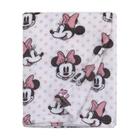 Disney Minnie Mouse, Rosa, Branco e Preto Super Macio Cobertor de Bebê De pelúcia, Rosa, Branco, Preto