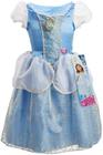 Disney Princess Cinderela Dress Costume, Sing &amp Shimmer Musical Sparkling Dress, Sing-A-Long to "A Dream is A Wish Your Heart Makes" Perfeito para festa, Halloween ou vestir-se Exclusivo da Amazon