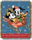 Disney's Mickey Mouse, "Sleigh Ride" Tecido Tapeçaria Jogar Cobertor, 48 "x 60", Multi Color