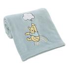 Disney Winnie The Pooh Olá Sunshine Aqua Super Soft Baby Cobertor com Multi Color Rainbow & Cloud Applique, Aqua, Amarelo, Branco