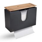 Dispensador/suporte para toalhas de papel de bambu Cozee Bay com tampa