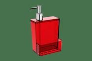 Dispenser 600 ml New Glass Vermelho Transparente Coza